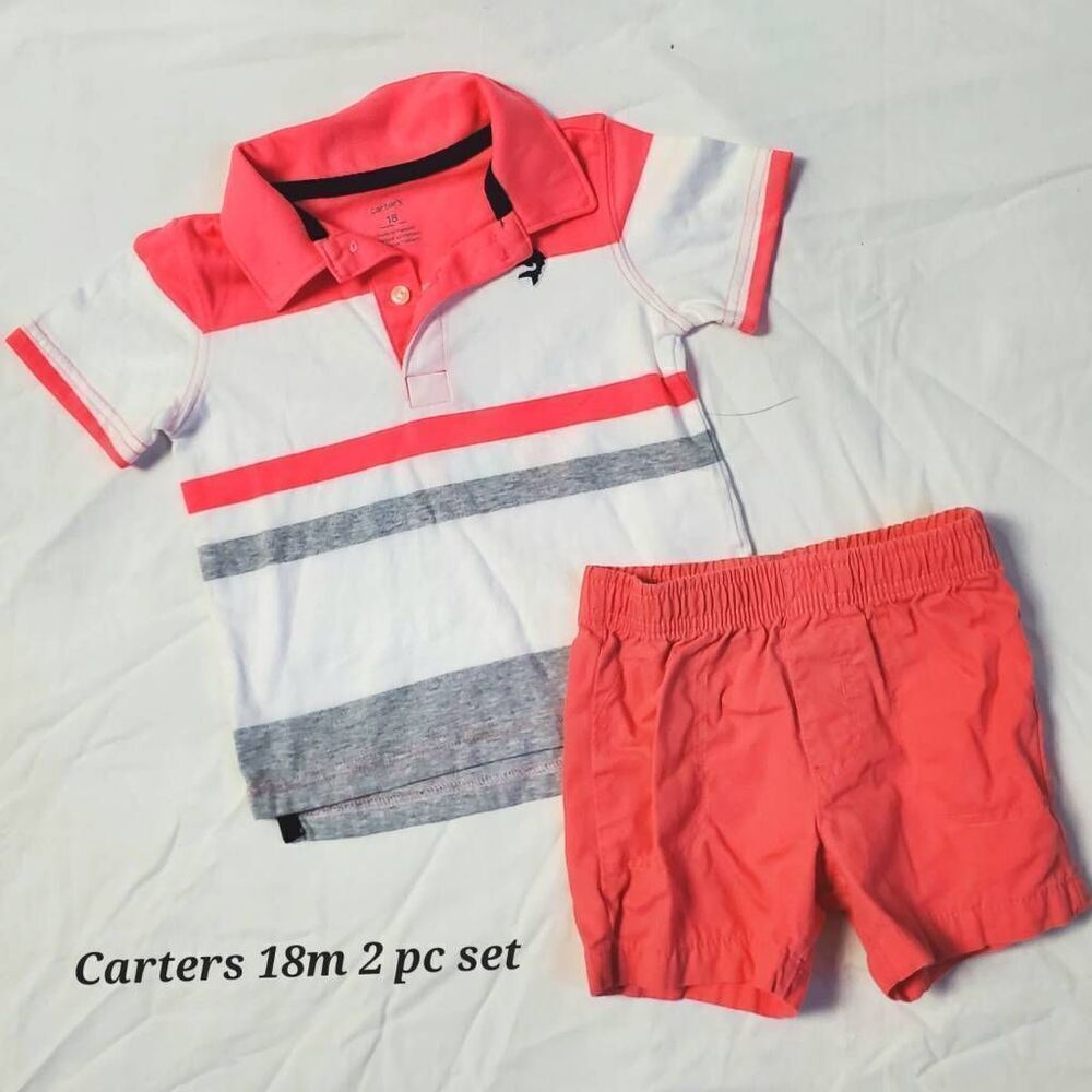 Carters Boys Size 18 mo 2 pc shirt Shorts Set